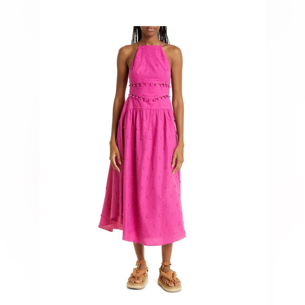 ❌SOLD Farm Rio Linen Blend Midi dress - Picture 2 of 14